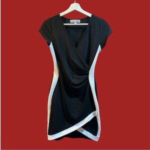ALMOST FAMOUS Black and White Asymmetrical Dress, BNWT, XS